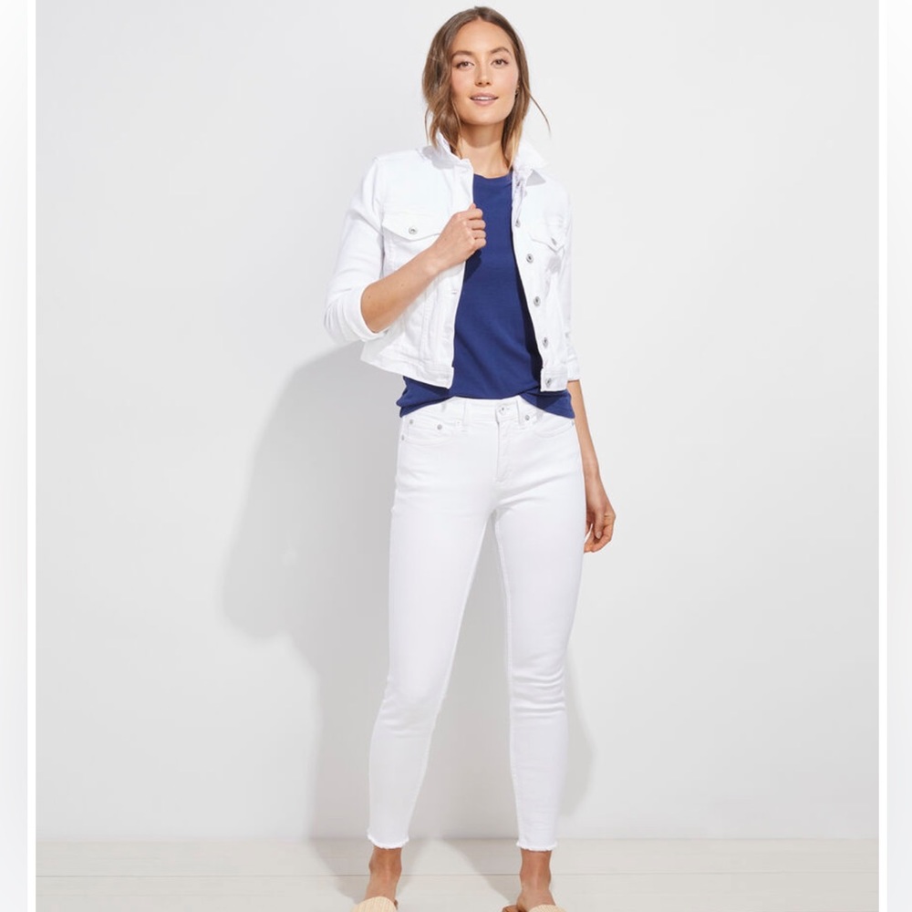 Vineyard Vines High Rise Skinny White  Denim